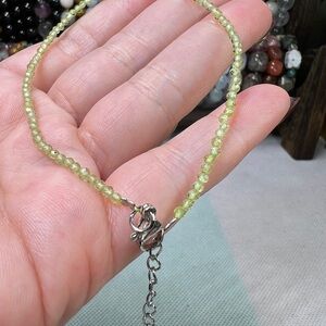 2MM Peridot Green Faceted Beaded Bracelet Or Anklet Natural Crystal Quartz Stone